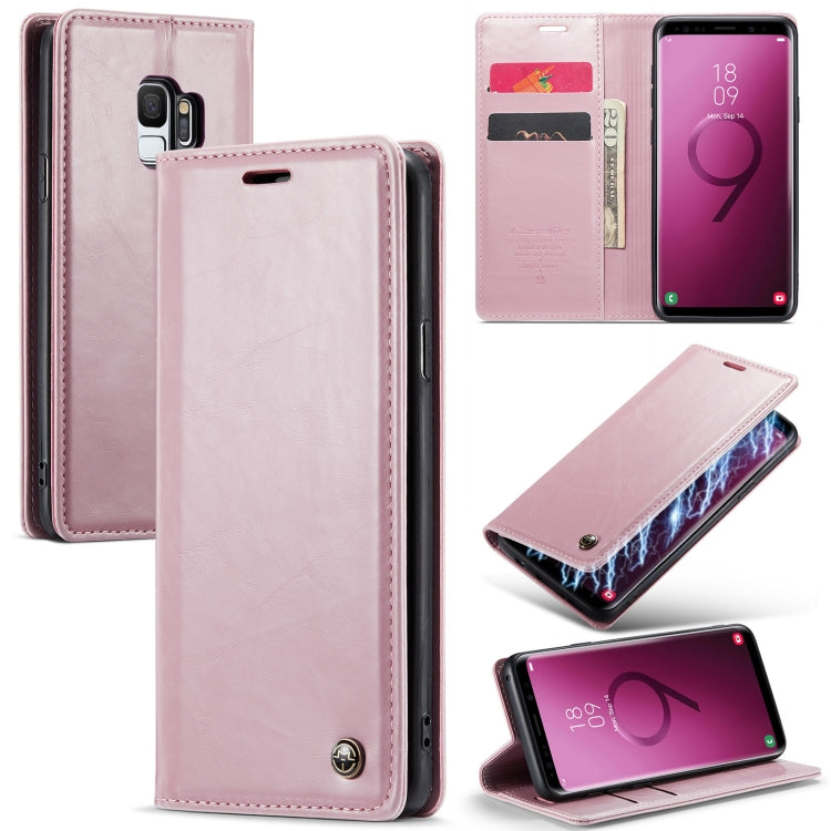 For Samsung Galaxy S9 CaseMe 003 Crazy Horse Texture Leather Phone Case