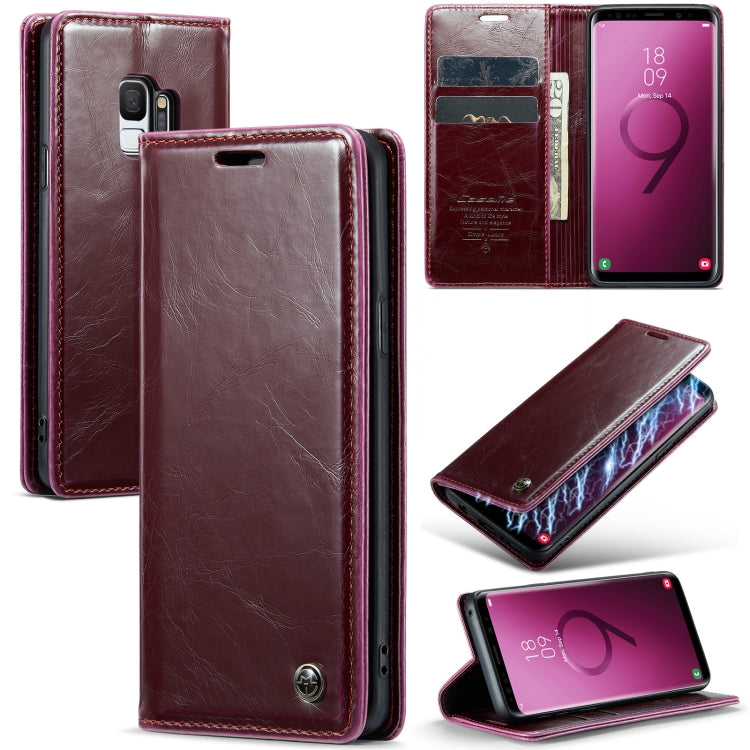 For Samsung Galaxy S9 CaseMe 003 Crazy Horse Texture Leather Phone Case