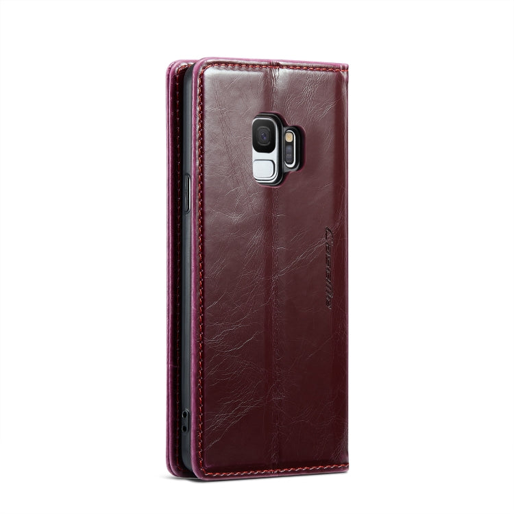 For Samsung Galaxy S9 CaseMe 003 Crazy Horse Texture Leather Phone Case