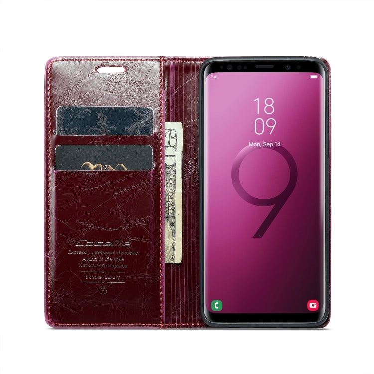 For Samsung Galaxy S9 CaseMe 003 Crazy Horse Texture Leather Phone Case