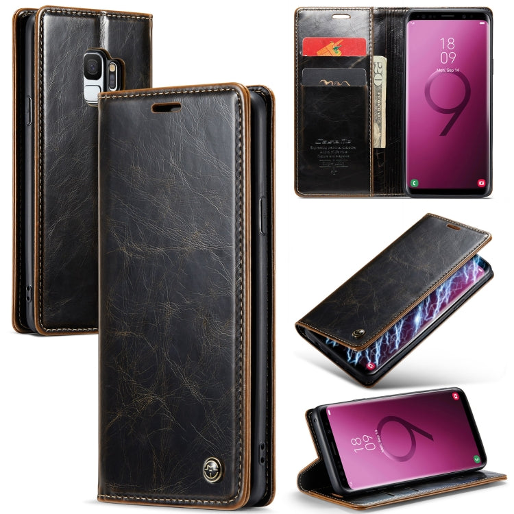 For Samsung Galaxy S9 CaseMe 003 Crazy Horse Texture Leather Phone Case