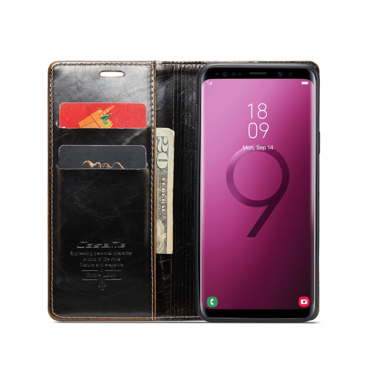 For Samsung Galaxy S9 CaseMe 003 Crazy Horse Texture Leather Phone Case