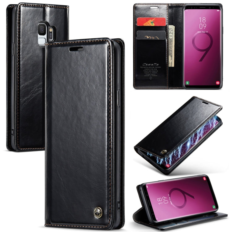 For Samsung Galaxy S9 CaseMe 003 Crazy Horse Texture Leather Phone Case