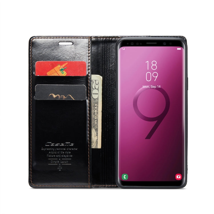 For Samsung Galaxy S9 CaseMe 003 Crazy Horse Texture Leather Phone Case