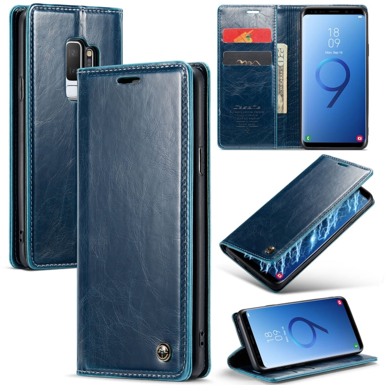 For Samsung Galaxy S9+ CaseMe 003 Crazy Horse Texture Leather Phone Case