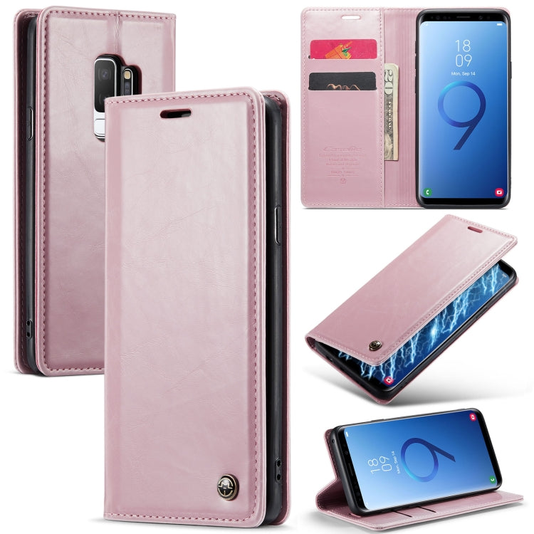 For Samsung Galaxy S9+ CaseMe 003 Crazy Horse Texture Leather Phone Case