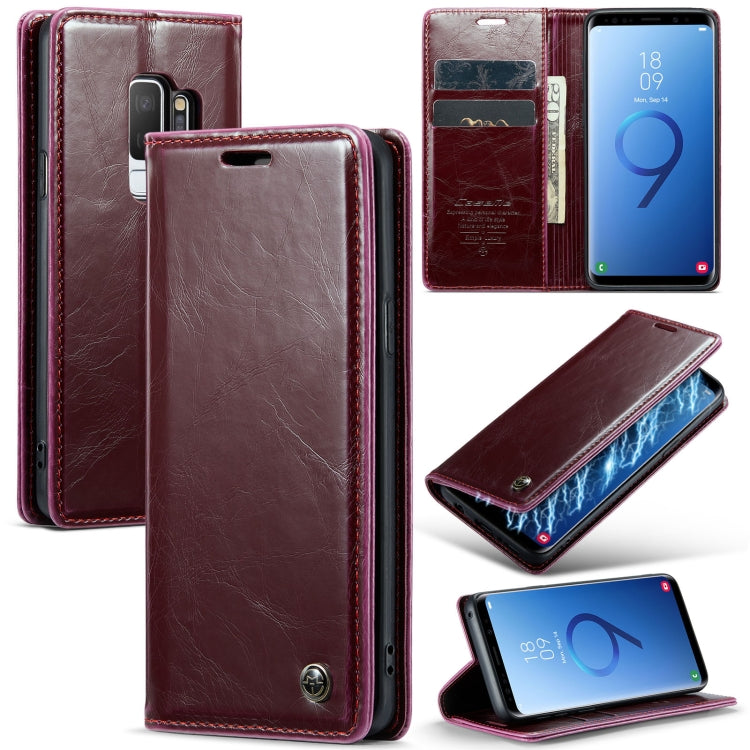 For Samsung Galaxy S9+ CaseMe 003 Crazy Horse Texture Leather Phone Case