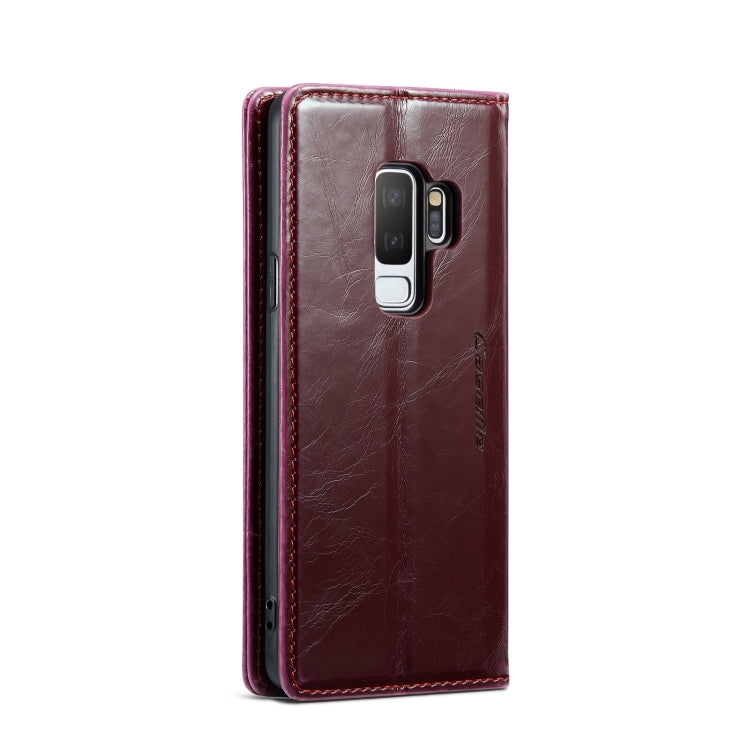 For Samsung Galaxy S9+ CaseMe 003 Crazy Horse Texture Leather Phone Case