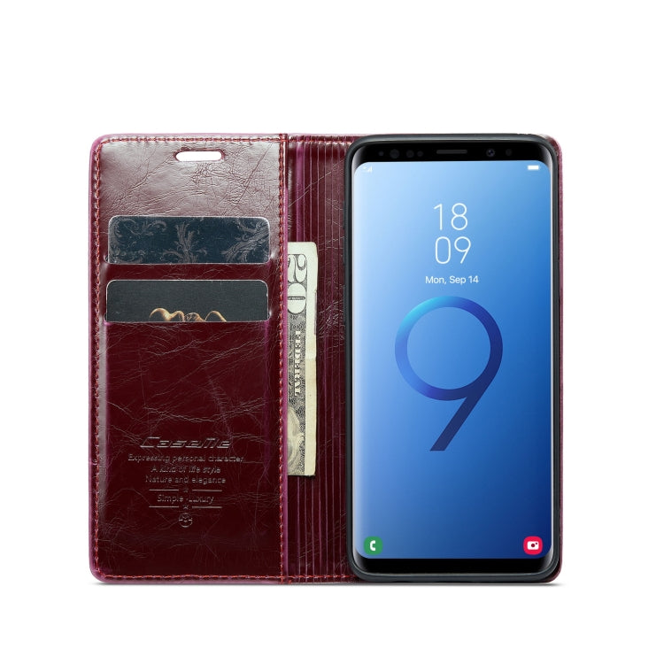 For Samsung Galaxy S9+ CaseMe 003 Crazy Horse Texture Leather Phone Case