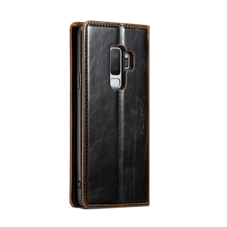 For Samsung Galaxy S9+ CaseMe 003 Crazy Horse Texture Leather Phone Case