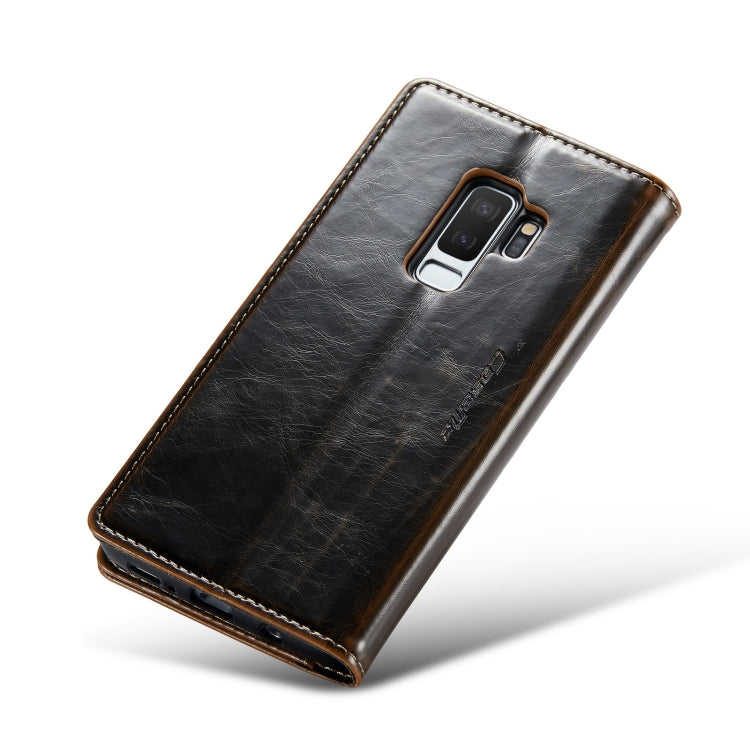 For Samsung Galaxy S9+ CaseMe 003 Crazy Horse Texture Leather Phone Case
