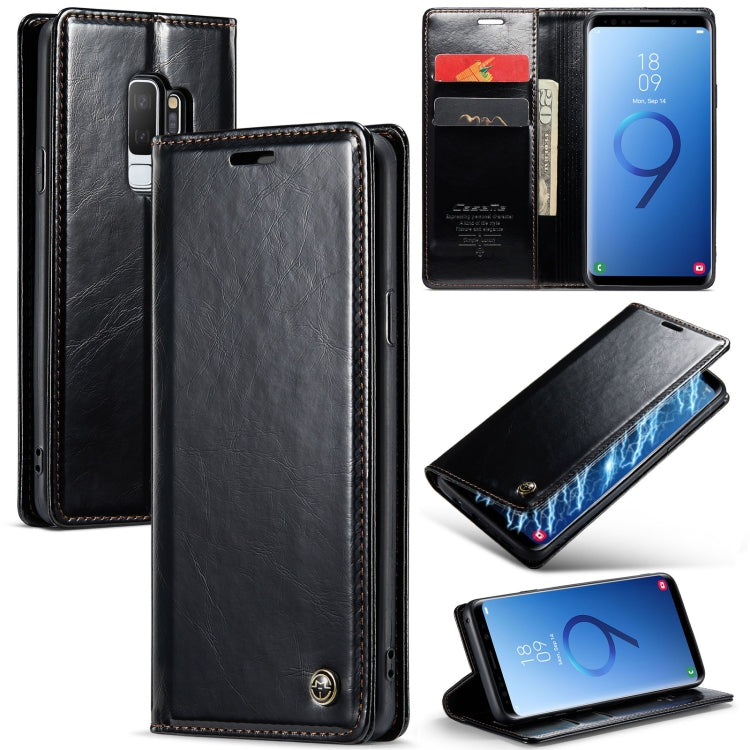 For Samsung Galaxy S9+ CaseMe 003 Crazy Horse Texture Leather Phone Case