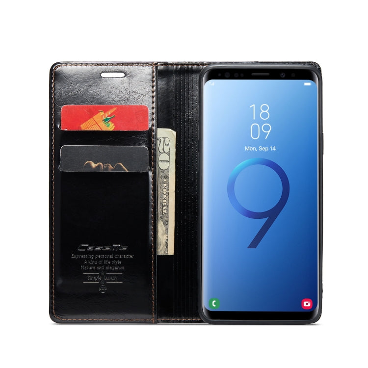For Samsung Galaxy S9+ CaseMe 003 Crazy Horse Texture Leather Phone Case