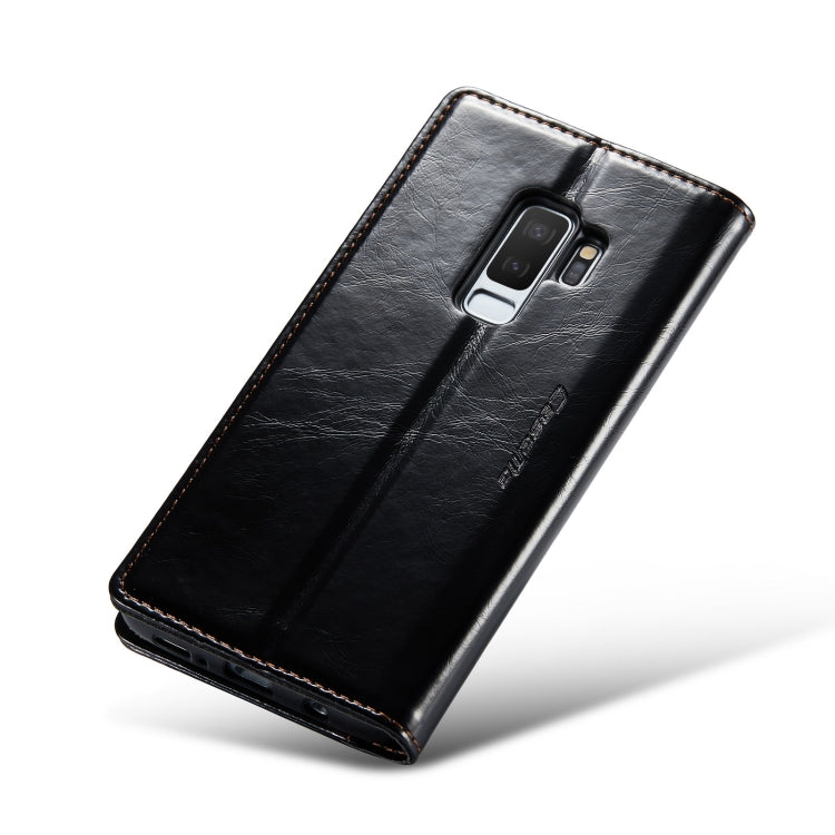 For Samsung Galaxy S9+ CaseMe 003 Crazy Horse Texture Leather Phone Case