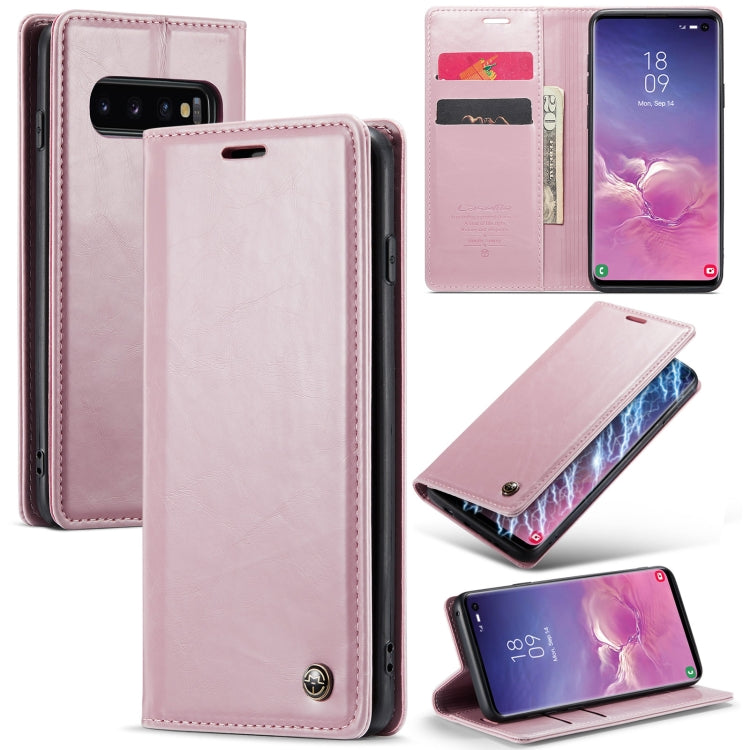 For Samsung Galaxy S10 CaseMe 003 Crazy Horse Texture Leather Phone Case