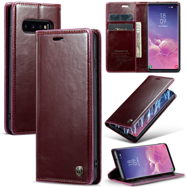 For Samsung Galaxy S10 CaseMe 003 Crazy Horse Texture Leather Phone Case