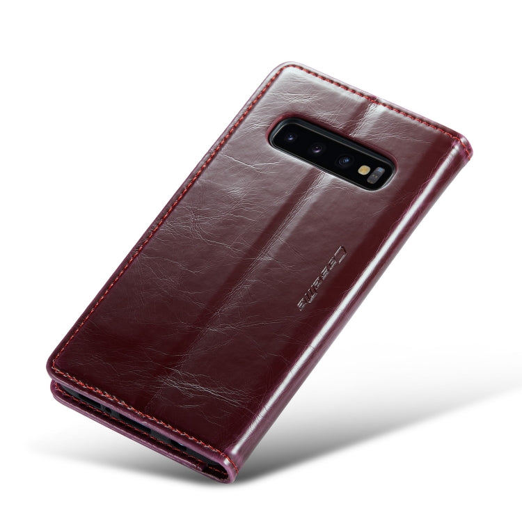 For Samsung Galaxy S10 CaseMe 003 Crazy Horse Texture Leather Phone Case