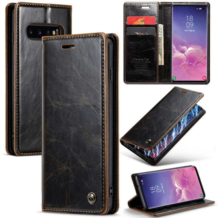 For Samsung Galaxy S10 CaseMe 003 Crazy Horse Texture Leather Phone Case