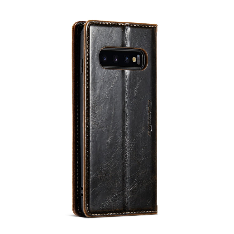 For Samsung Galaxy S10 CaseMe 003 Crazy Horse Texture Leather Phone Case
