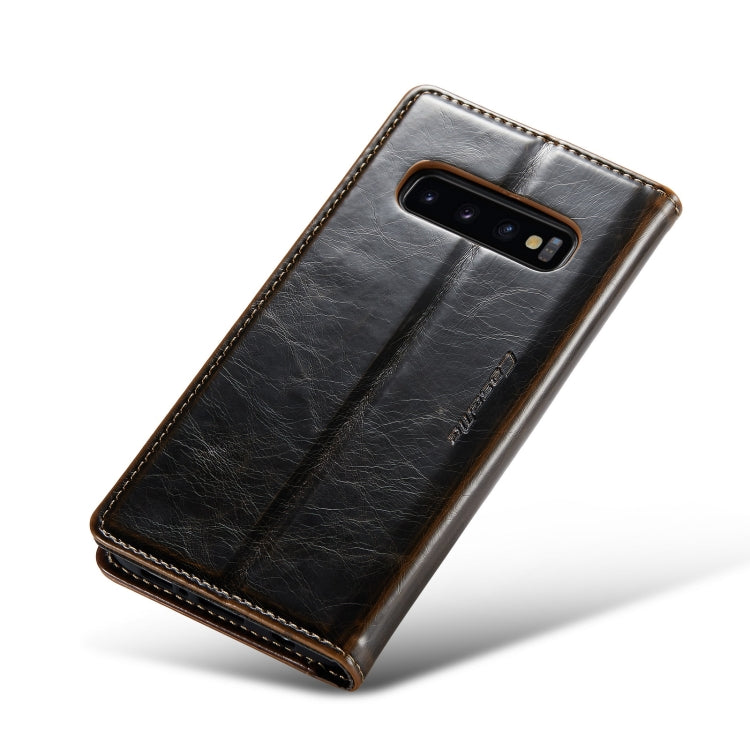 For Samsung Galaxy S10 CaseMe 003 Crazy Horse Texture Leather Phone Case
