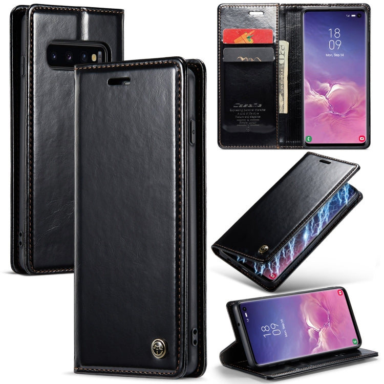 For Samsung Galaxy S10 CaseMe 003 Crazy Horse Texture Leather Phone Case