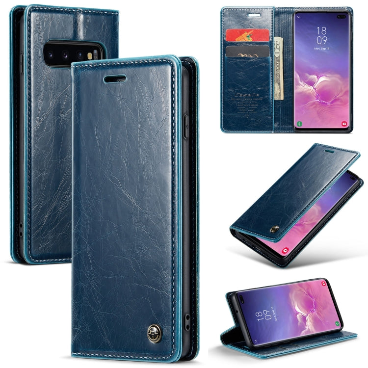 For Samsung Galaxy S10+ CaseMe 003 Crazy Horse Texture Leather Phone Case