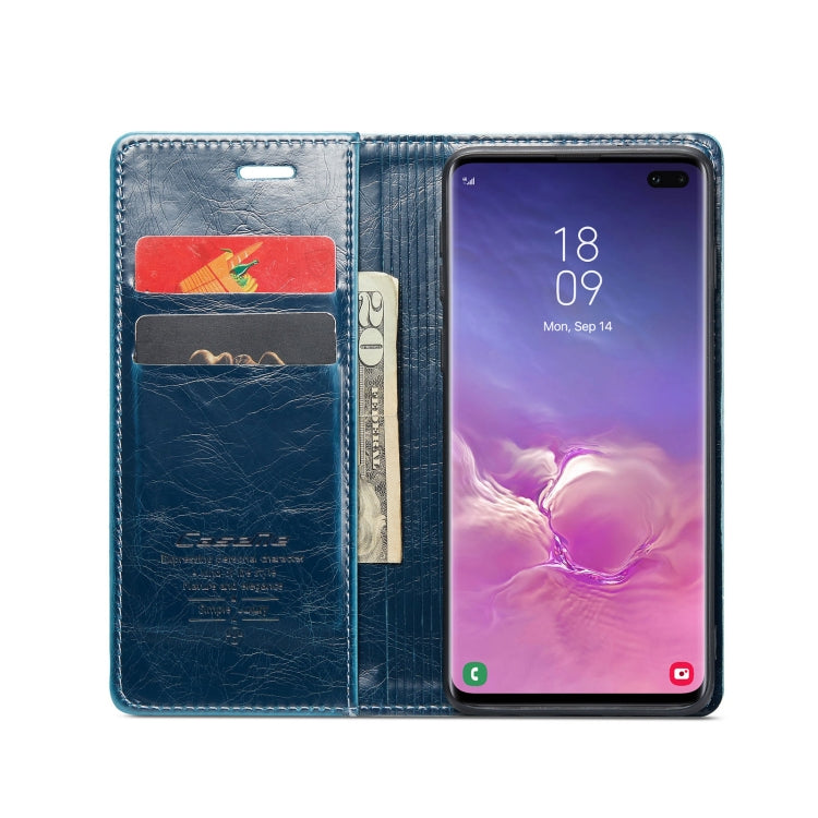 For Samsung Galaxy S10+ CaseMe 003 Crazy Horse Texture Leather Phone Case
