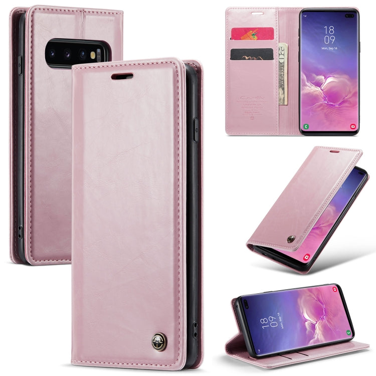 For Samsung Galaxy S10+ CaseMe 003 Crazy Horse Texture Leather Phone Case