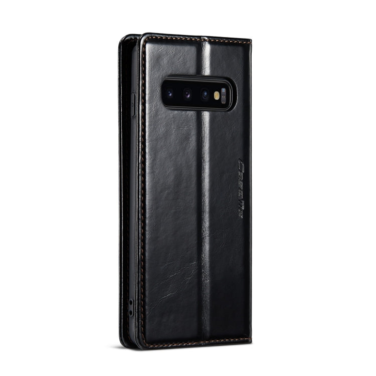 For Samsung Galaxy S10+ CaseMe 003 Crazy Horse Texture Leather Phone Case