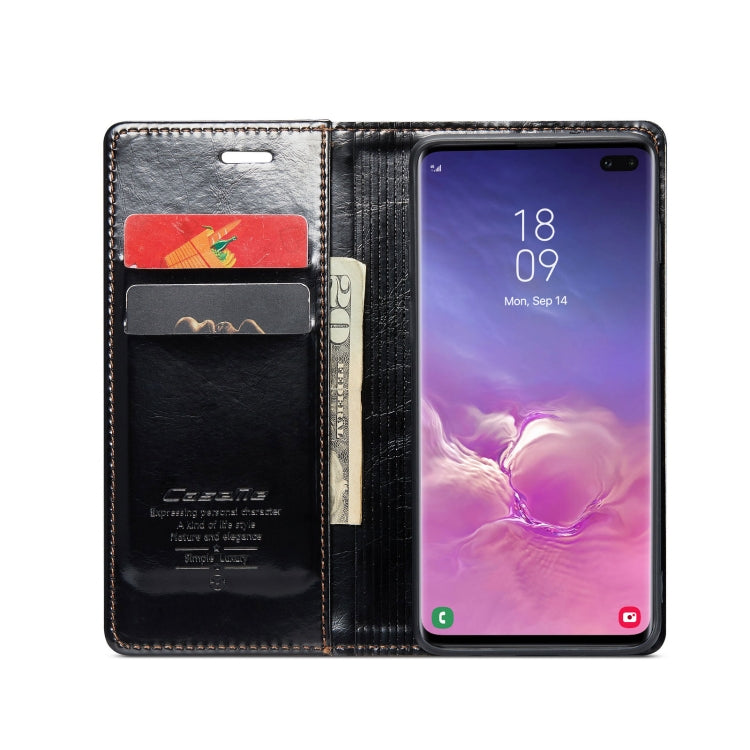 For Samsung Galaxy S10+ CaseMe 003 Crazy Horse Texture Leather Phone Case