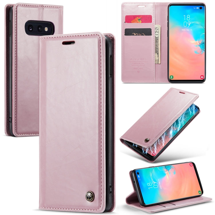 For Samsung Galaxy S10e CaseMe 003 Crazy Horse Texture Leather Phone Case
