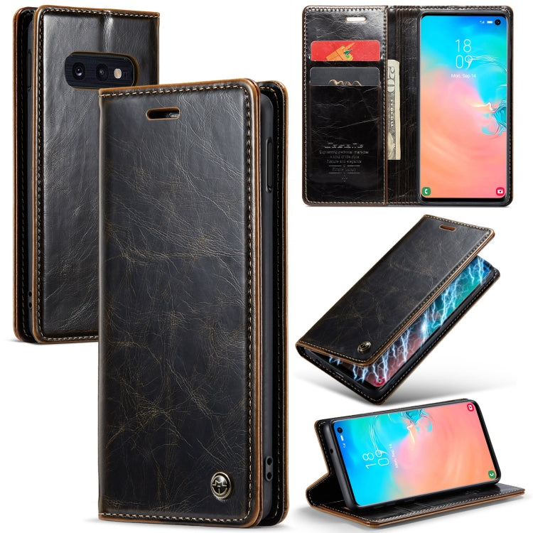 For Samsung Galaxy S10e CaseMe 003 Crazy Horse Texture Leather Phone Case
