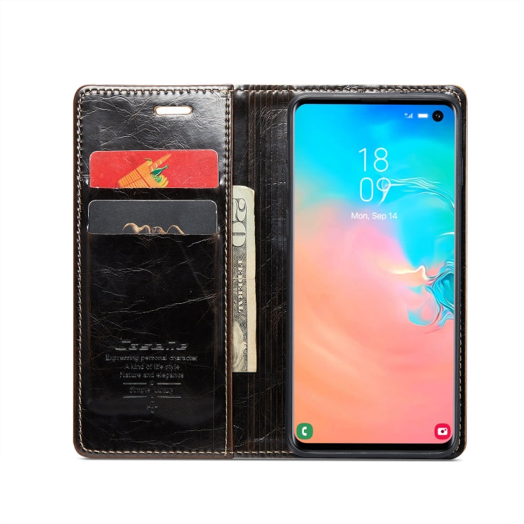 For Samsung Galaxy S10e CaseMe 003 Crazy Horse Texture Leather Phone Case