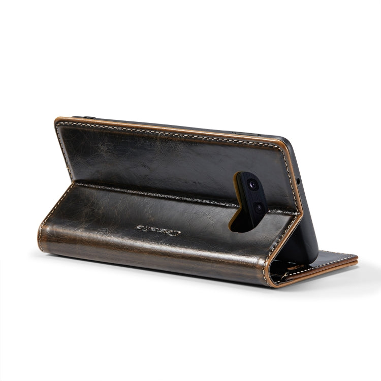 For Samsung Galaxy S10e CaseMe 003 Crazy Horse Texture Leather Phone Case