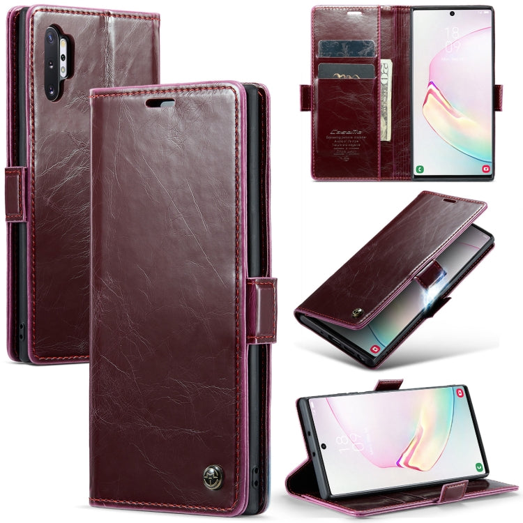 For Samsung Galaxy Note10+ CaseMe 003 Crazy Horse Texture Leather Phone Case
