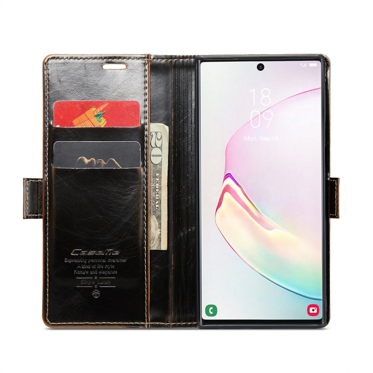 For Samsung Galaxy Note10+ CaseMe 003 Crazy Horse Texture Leather Phone Case