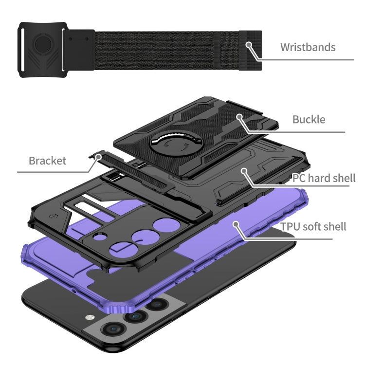 For Samsung Galaxy S23+ 5G Armor Wristband Phone Case