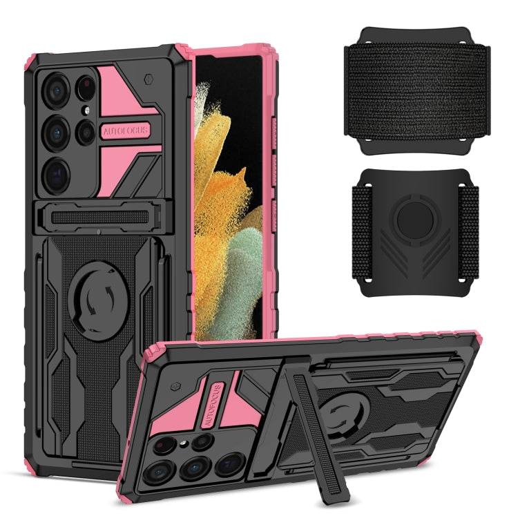 For Samsung Galaxy S23 Ultra 5G Armor Wristband Phone Case