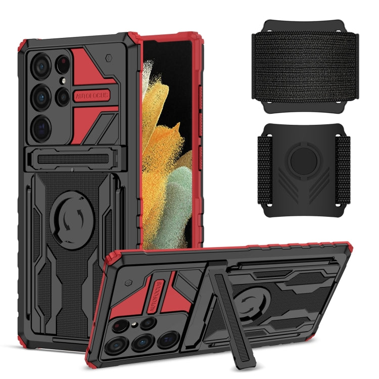 For Samsung Galaxy S23 Ultra 5G Armor Wristband Phone Case