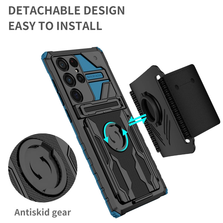 For Samsung Galaxy S23 Ultra 5G Armor Wristband Phone Case