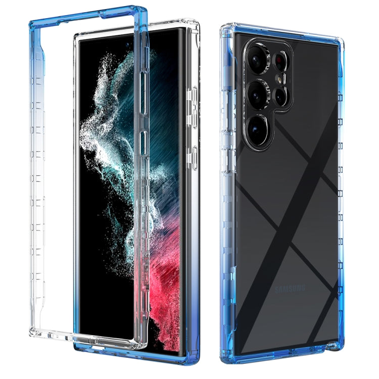 For Samsung Galaxy S23 Ultra 5G Transparent Gradient Color TPU + PC Protective Phone Case