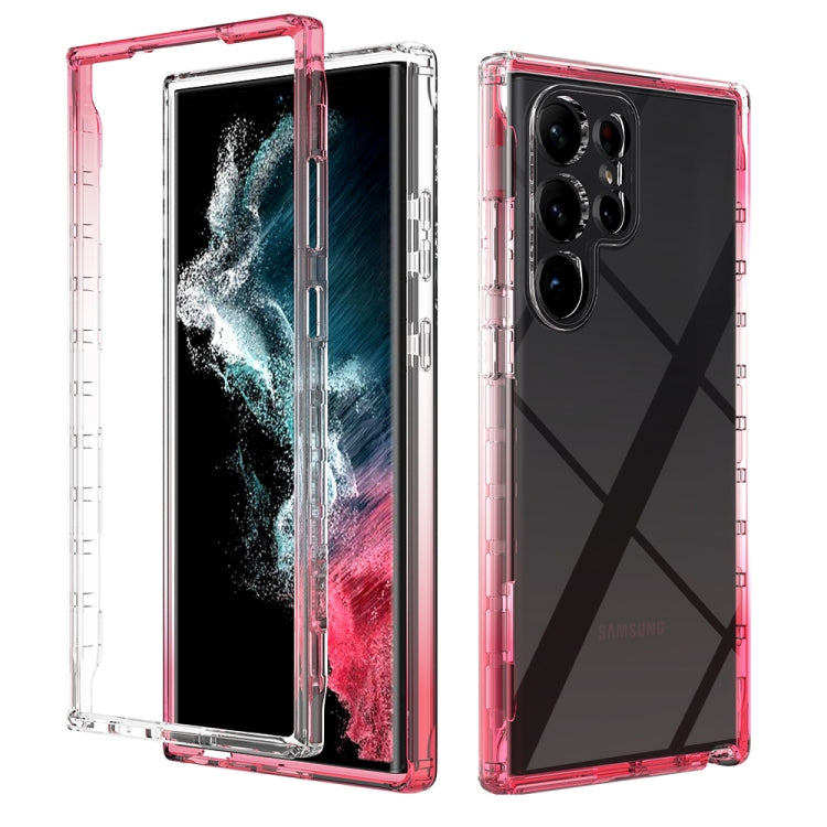 For Samsung Galaxy S23 Ultra 5G Transparent Gradient Color TPU + PC Protective Phone Case