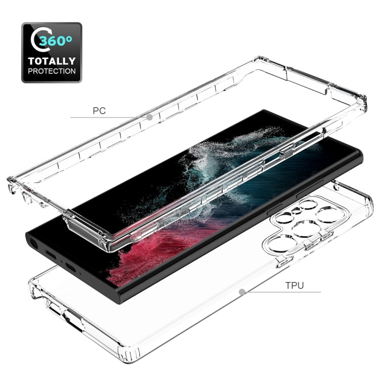 For Samsung Galaxy S23 Ultra 5G Transparent Gradient Color TPU + PC Protective Phone Case