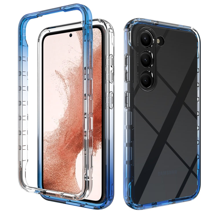 For Samsung Galaxy S23 5G Transparent Gradient Color TPU + PC Protective Phone Case