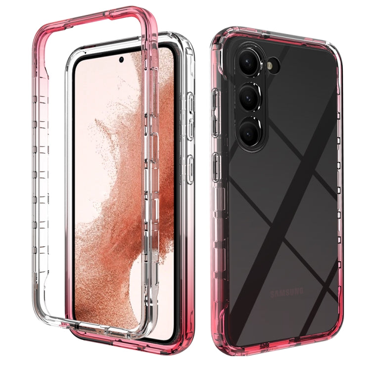 For Samsung Galaxy S23 5G Transparent Gradient Color TPU + PC Protective Phone Case