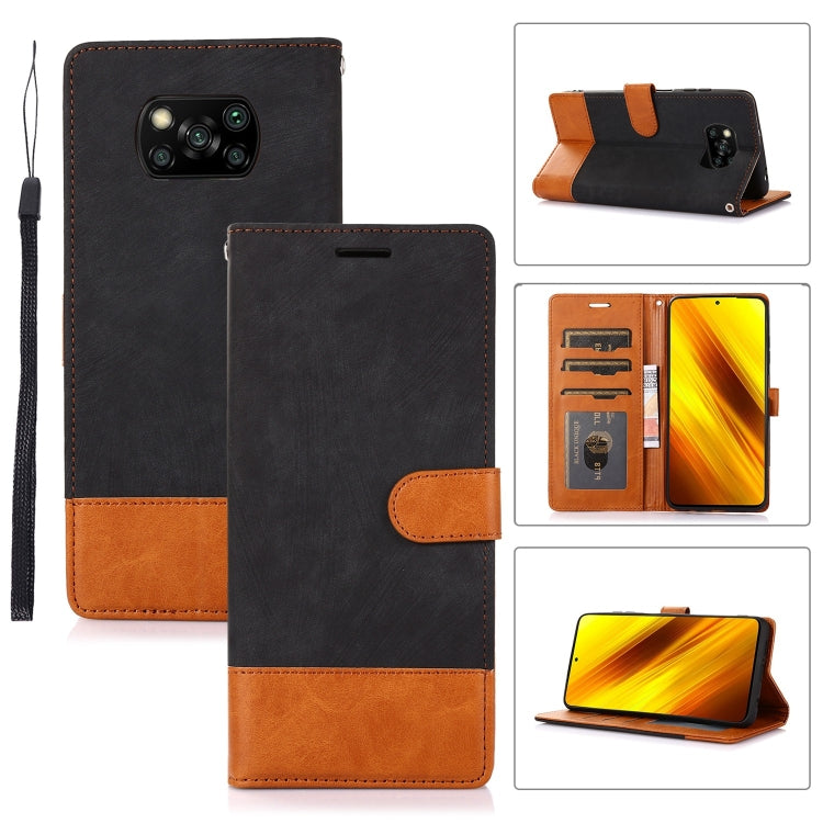 For Xiaomi Poco X3 NFC Splicing Leather Phone Case