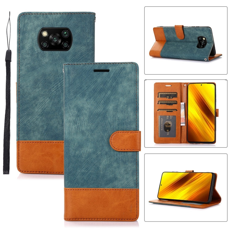 For Xiaomi Poco X3 NFC Splicing Leather Phone Case