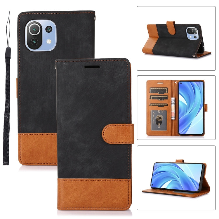 For Xiaomi Mi 11 Lite Splicing Leather Phone Case