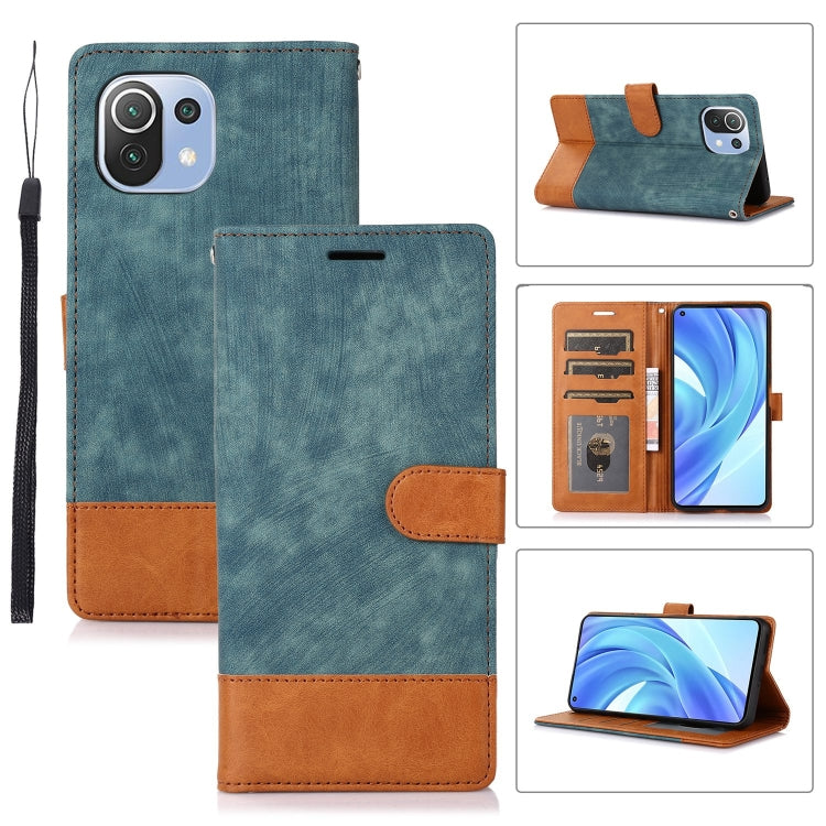 For Xiaomi Mi 11 Lite Splicing Leather Phone Case