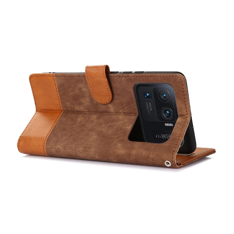For Xiaomi Mi 11 Ultra Splicing Leather Phone Case